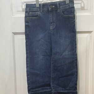 Thereabouts Girls Cropped Adjustable Waistband Denim Jeans Size 6